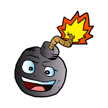 bomb explosive character mascot 