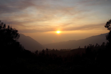 mountain morning view