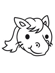 Fototapeta premium face head kawaii kitten unicorn pferdchen horse sweet cute girl little foal happy