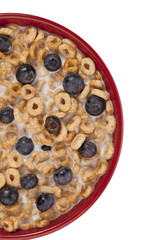 cereal on a red bowl