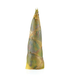 Bamboo shoot vegetables on white background