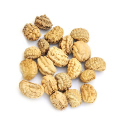 Seed from the flowering plant garden nasturtium isolated on white background