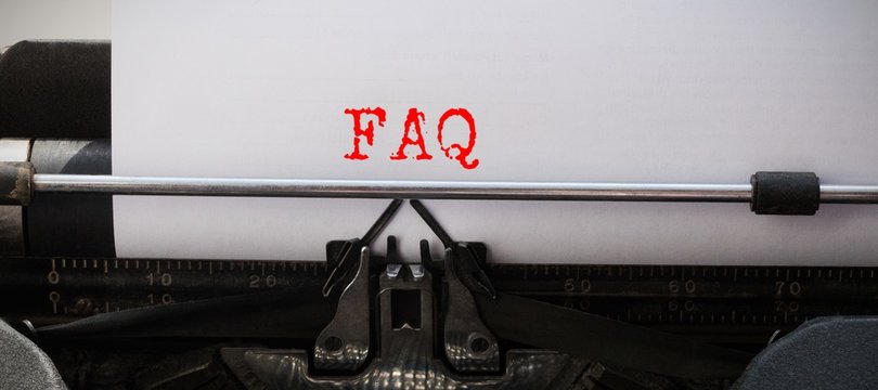 Composite image of the word faq against white background