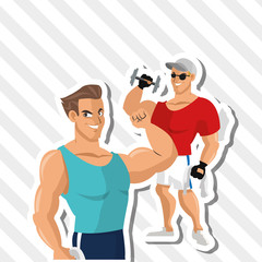 Healthy lifestyle design, fitness and bodybuilding concept