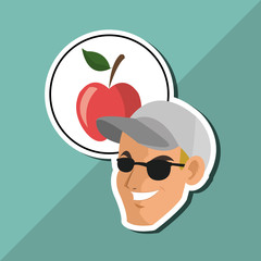 Healthy food design, organic and natural concept