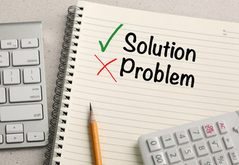 concept of solution versus problem
