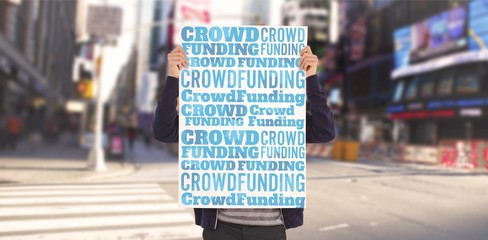 Fototapeta premium Composite image of word crowdfunding against white background