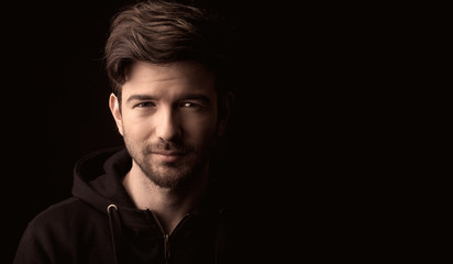 young man close up portrait