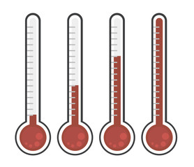 thermometer icon flat design vector.