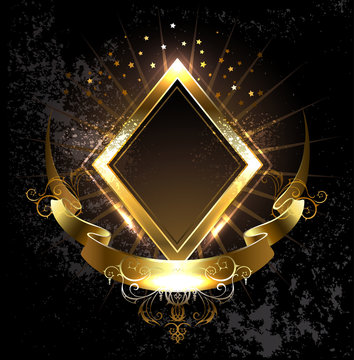 gold banner rhombus