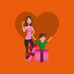 Happy mothers design. white background. celebration concept