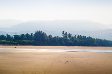 Great Pacific Beach on Cape Uvita. Marino Ballena National Park. Central America. Costa Rica