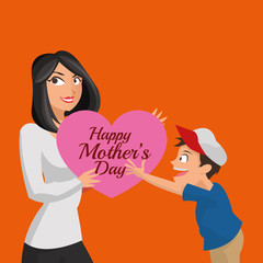 Happy mothers design. white background. celebration concept