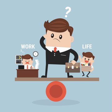 Businessman Balance Work And Life