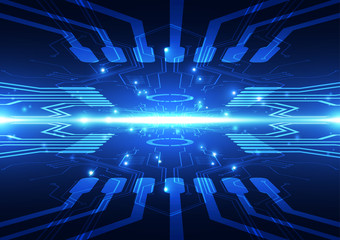 Abstract scientific future technology background, vector illustration