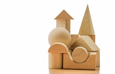 wooden geometric shapes