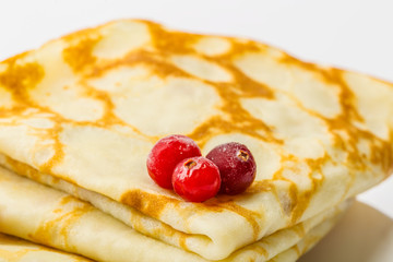 Pancakes and cranberries