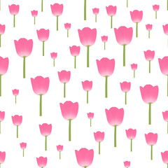 Obraz na płótnie Canvas seamless pattern with tulips flower