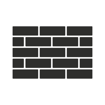 Brick wall - vector icon.