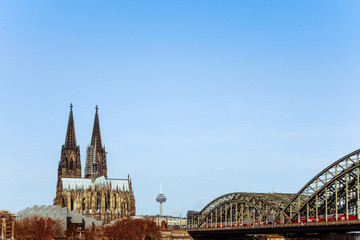 view of Gothic Cathedral in Cologne, Germany