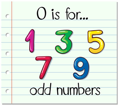 Alphabet  O is for odd numbers
