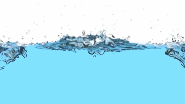 Water is filling the screen, 60 fps 3D animation with alpha mask