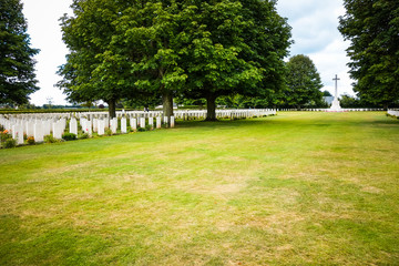 Omaha Beach,Normandy, France.- August 9: American War Cemetery o