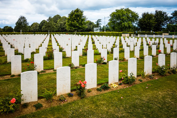 Omaha Beach,Normandy, France.- August 9: American War Cemetery o
