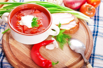 Tomato soup with sour cream