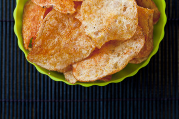 bowl of spicy chips