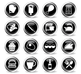 Food and kitchen simply icons