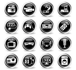 home appliances icon set