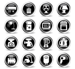 home appliances icon set