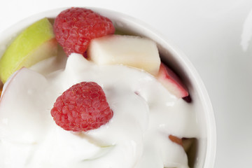 bowl of fruit salad close up