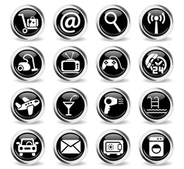 hotel service icon set
