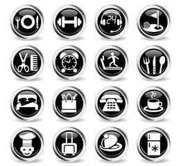 hotel service icon set