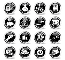 hand and money icon set
