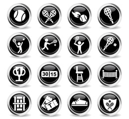 tennis icon set