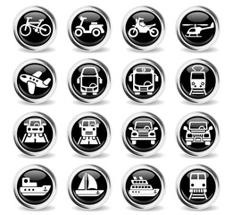 transport icon set