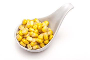 Yellow Corn On White