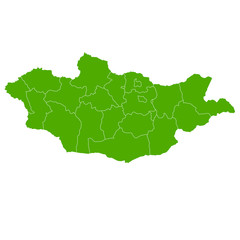 Obraz premium モンゴル 地図 国 アイコン