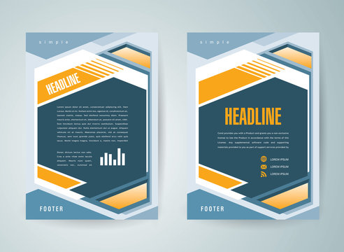 flyer brochure design template abstract geometric