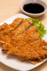 Tonkatsu deep fried pork Japanese food