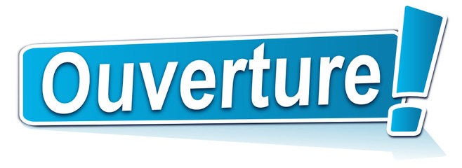 ouverture sur étiquette bleue