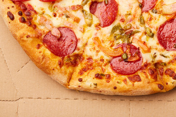 pizza with sausages