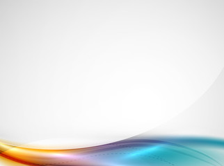 Rainbow color glossy silk elegant wave