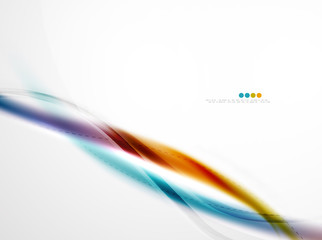 Rainbow color glossy silk elegant wave