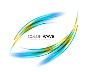 Blurred vector wave design elements