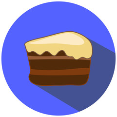 Hand-drawn creamy cake vector illustration