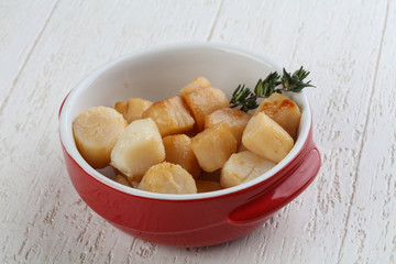 Roasted scallops